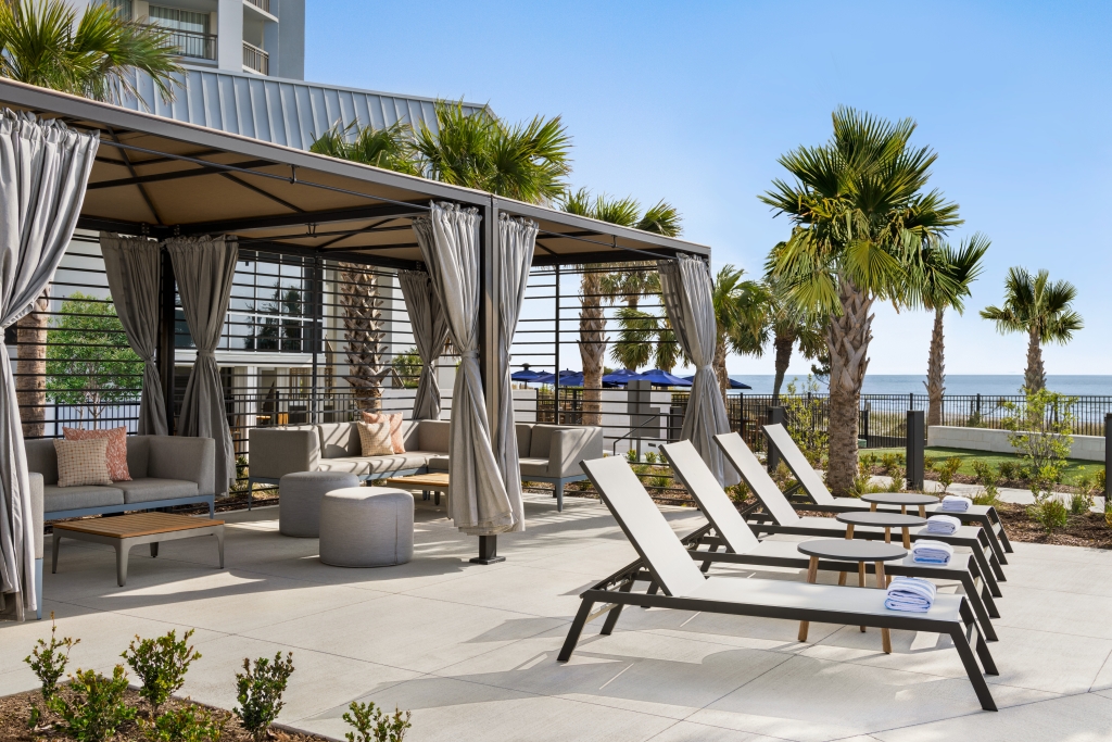 Poolside Cabanas at Currents Seaside Entertainment